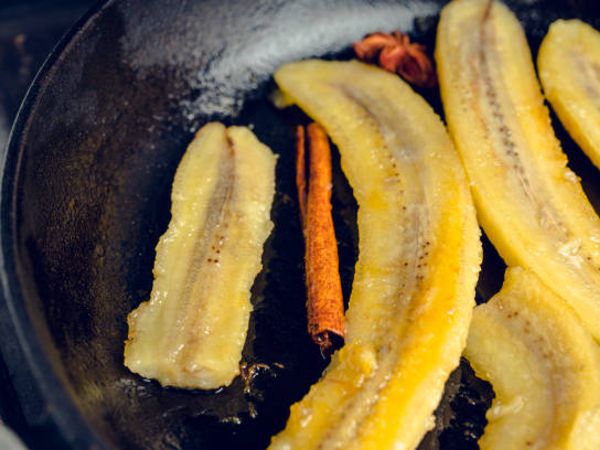 Bananos al horno
